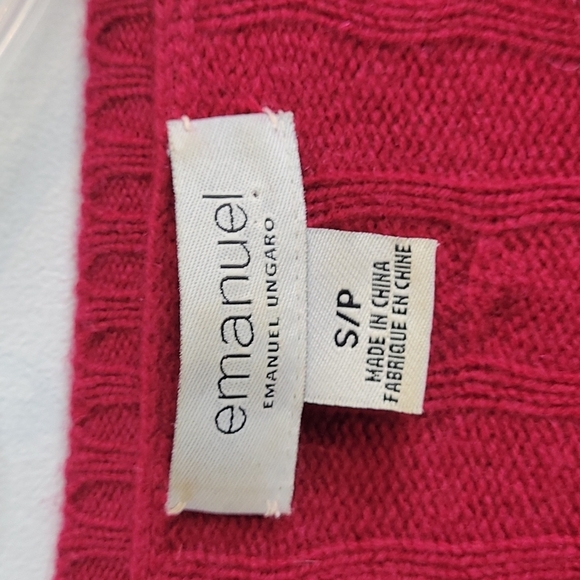 Emanuel Ungaro Red V-Neck Sweater - Picture 4 of 7